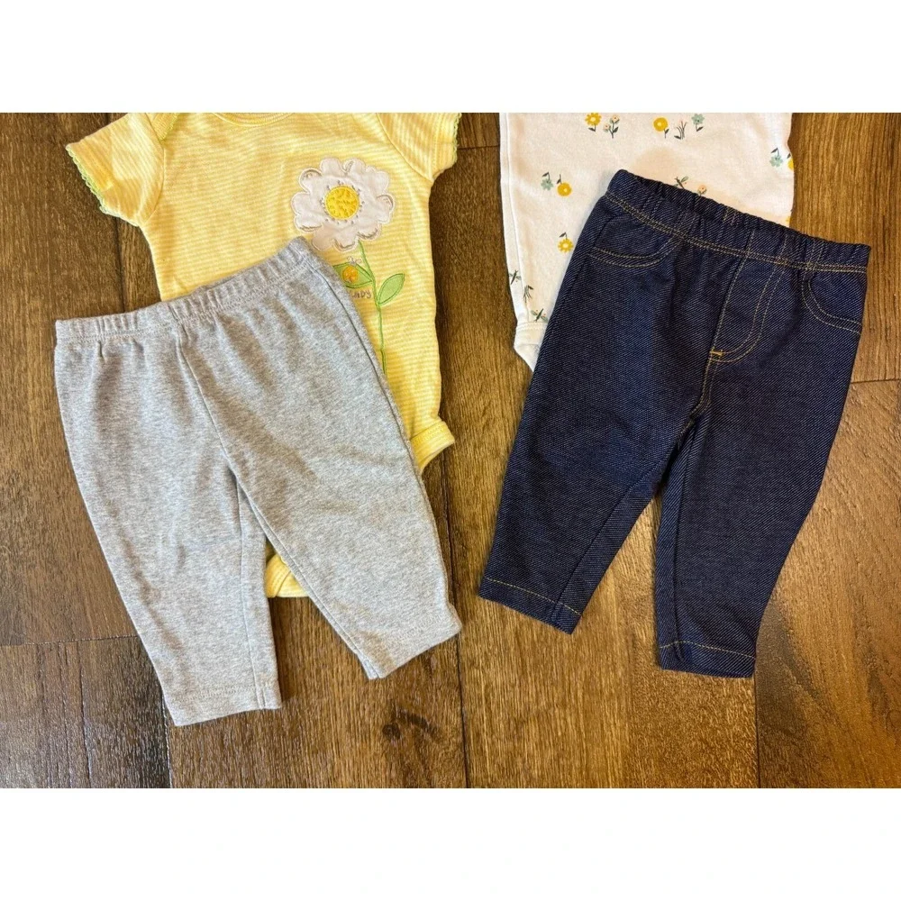 Carter's Baby Outfits Girl 3 Months Clothes Shirts Bodysuits Leggings Lot Spring